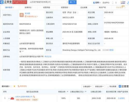 大业股份进军AI领域 新设智能科技子公司，开拓软件开发与技术服务新蓝海